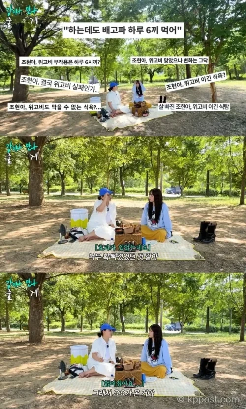 어반자카파 조현아가 유튜브에서 비만치료제 위고비를 약 3개월 사용한 뒤 체중이 빠졌지만 요요를 겪었다고 밝혔다. 강미나와 나눈 다이어트 대화, 위고비 사용 후 체중 재증가 이슈를 정리했다.