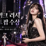 블랙핑크 리사 베스트 팝 수상으로 2026 MTV VMA에서 새 기록을 세웠다. ‘Dream’으로 트로피를 받으며 아시아 출신 솔로 가수 최초 기록을 추가했다. (사진=생성형AI)