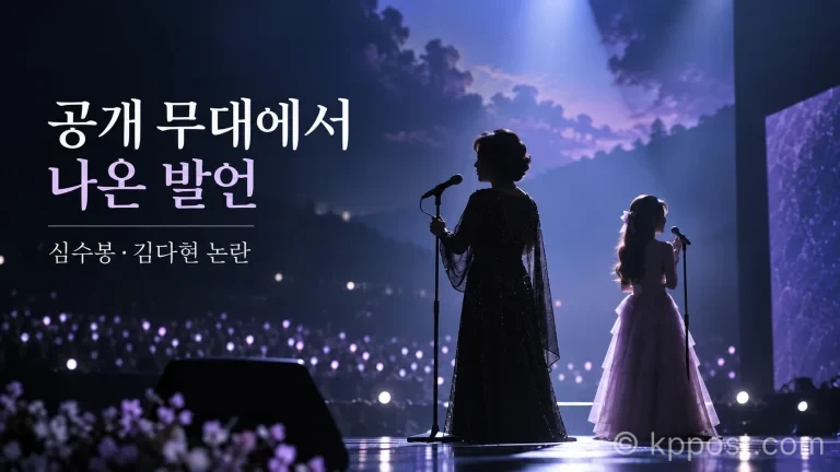 심수봉의 김다현 공개 지적을 둘러싸고 발언 내용과 전달 방식을 두고 논란이 이어졌다. (사진=생성형AI)