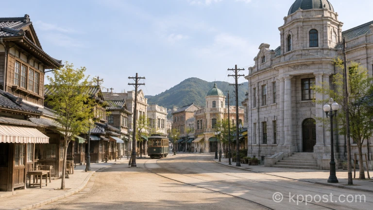 1930년대 경성 풍경을 재현한 드라마 세트장 전경