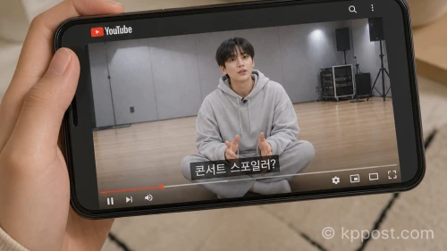 유튜브 채널을 통해 콘서트 준비 과정을 공유하는 장우영의 모습