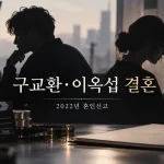 구교환 이옥섭 결혼과 오랜 영화 협업 관계를 표현한 이미지