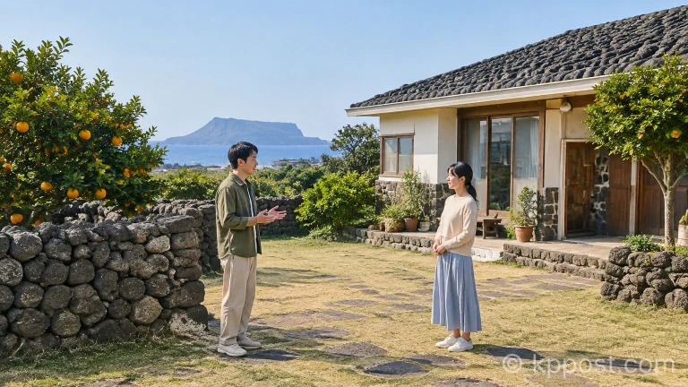 눈 둘 데가 없네…영화의 주요 배경인 제주도 가옥에서 10여 년 만에 재회한 모녀 사이의 어색함과 정서적 거리감이 담담하게 그려진다