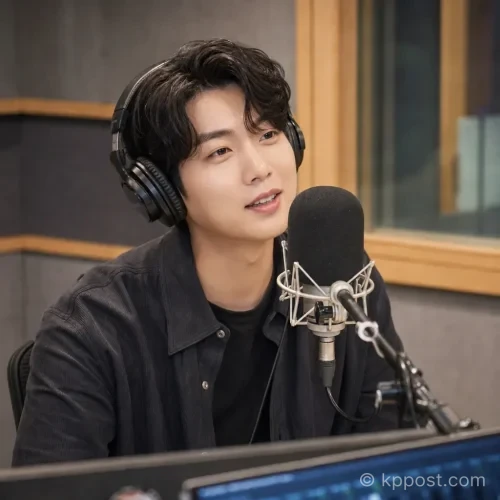 라디오 프로그램을 진행하고 있는 DJ 손태진